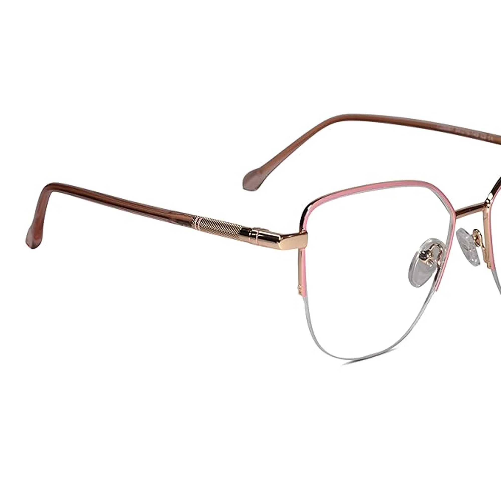 Pink Semi Frame Cat eye Computer Glasses - Image 3