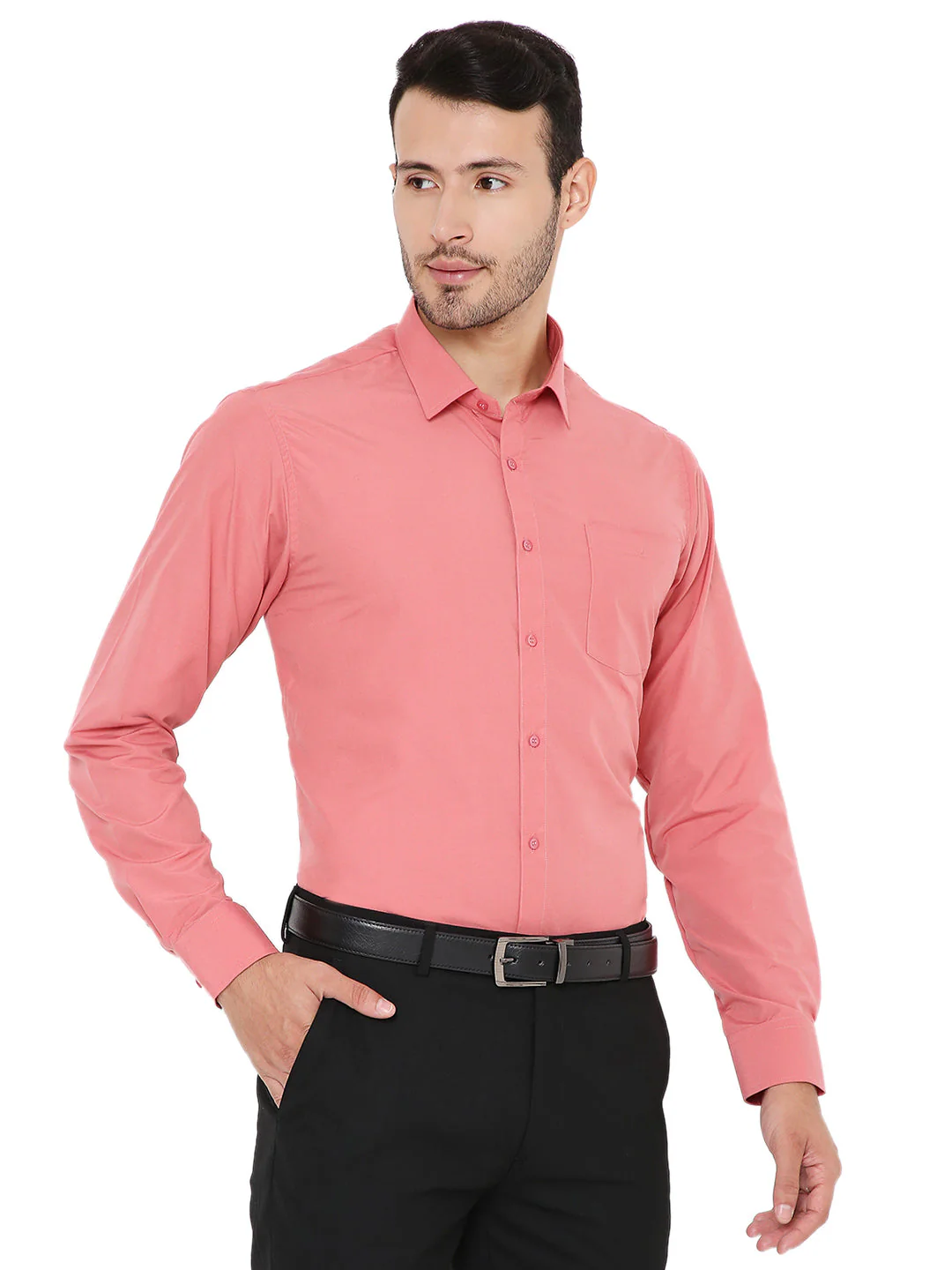 Pink Solid | Slim Fit | Formal Shirt - Image 4