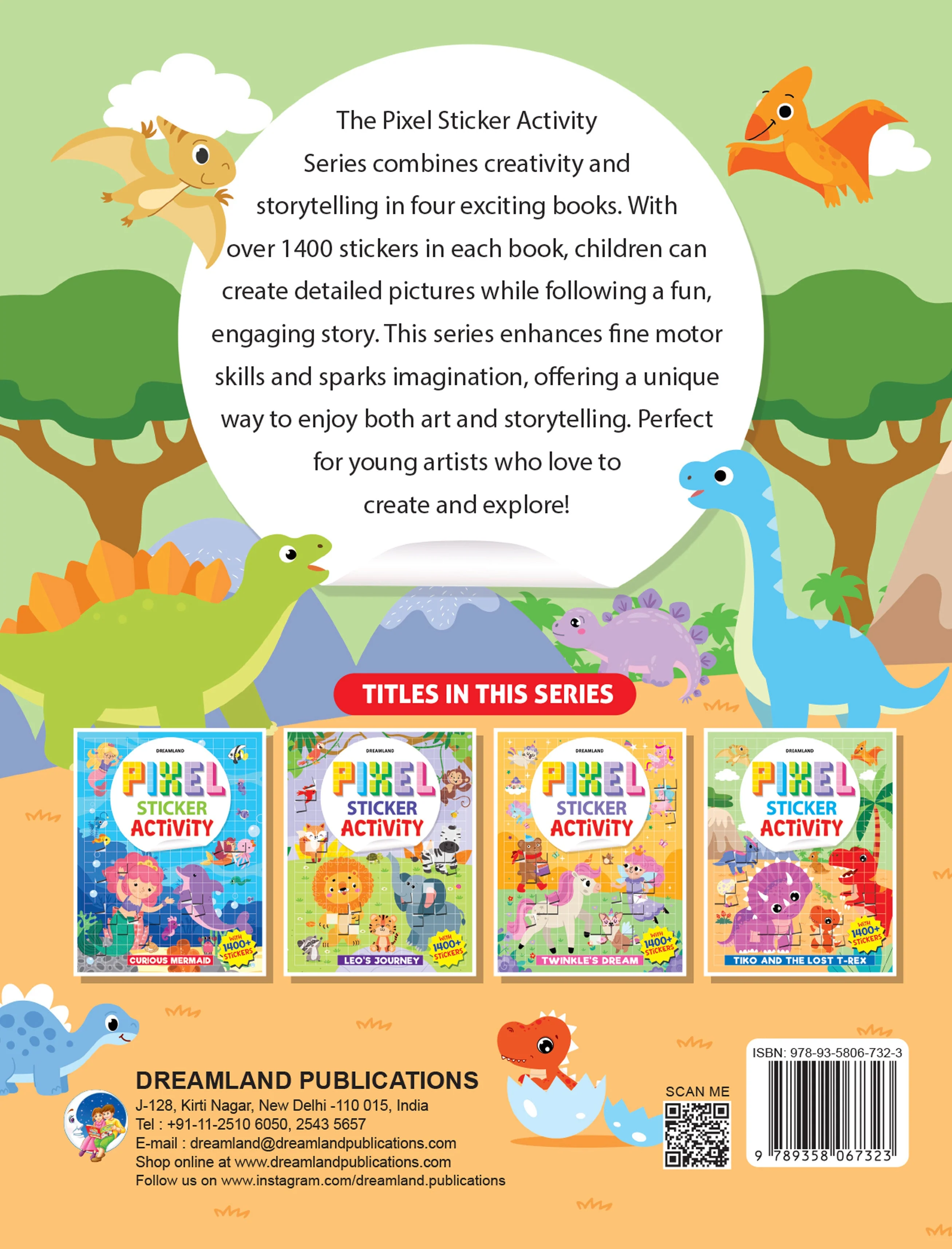 Pixel Sticker Activity Book: Tiko and The Lost T-Rex – Over 1,400 Stickers for Kids Age 4+ | Dinosaur Adventure with Pixel Art - Image 2