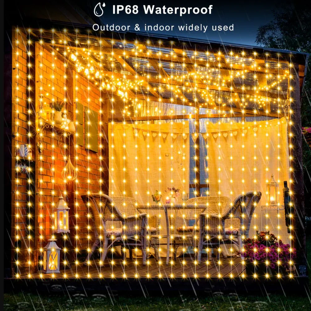 Pixelo: Smart ARGB Curtain Light with 400 LEDs, Bluetooth App Control, Music Sync & Customizable Patterns & Text - Image 9