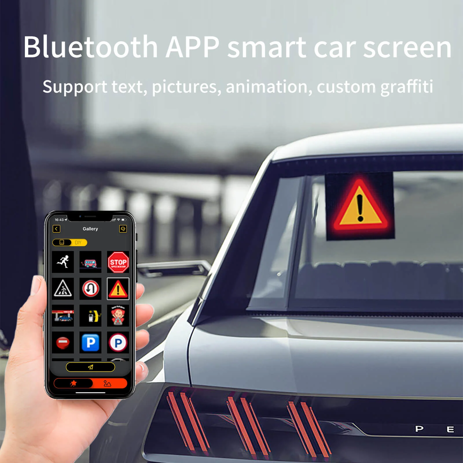 Pixo – Programmable LED Pixel Display Screen with Bluetooth App Control, Custom Text & Animations for Car Windshield & Home Decor 13x13cm - Image 6