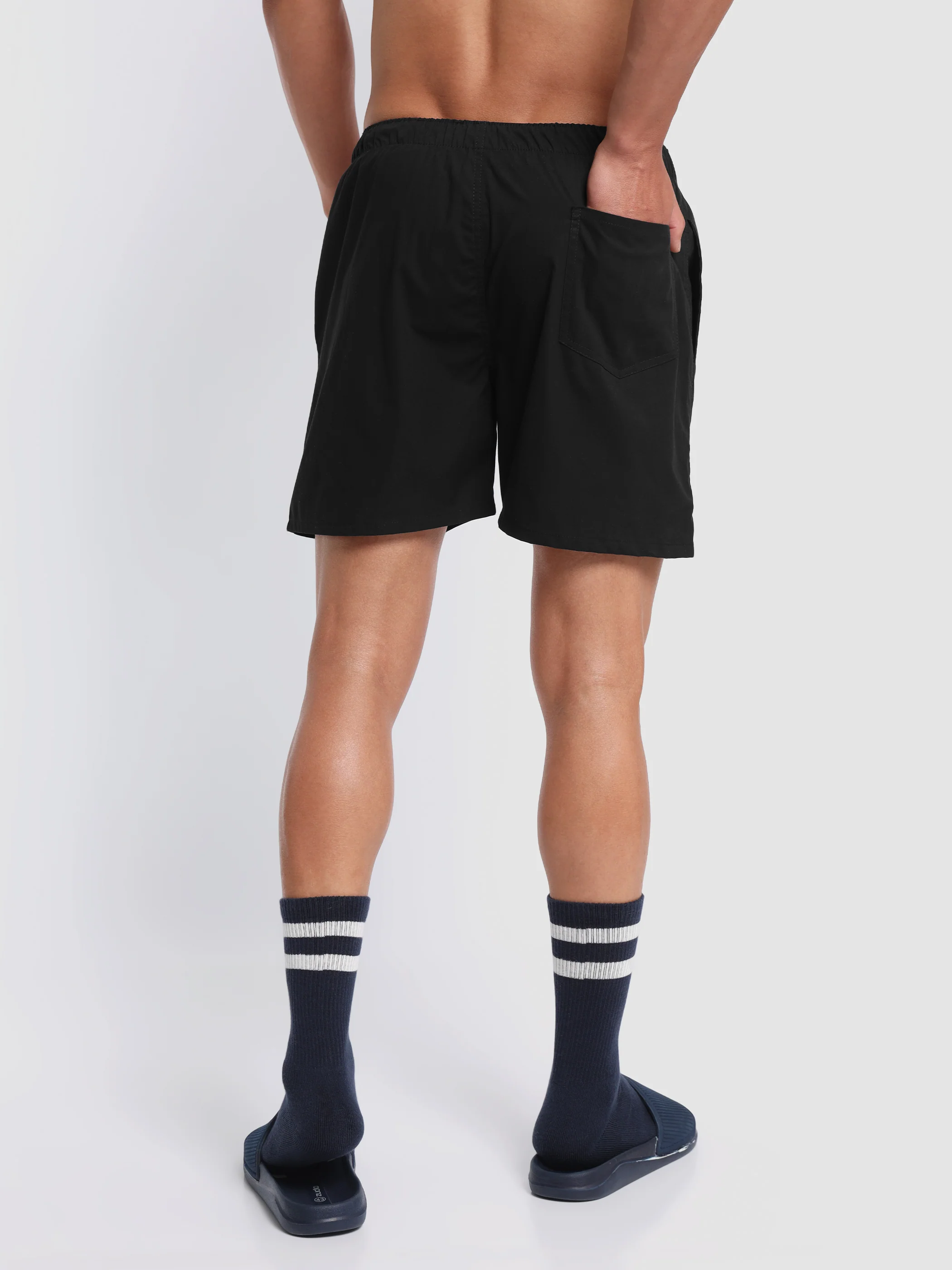 Plain Black Mens Boxer - Image 3