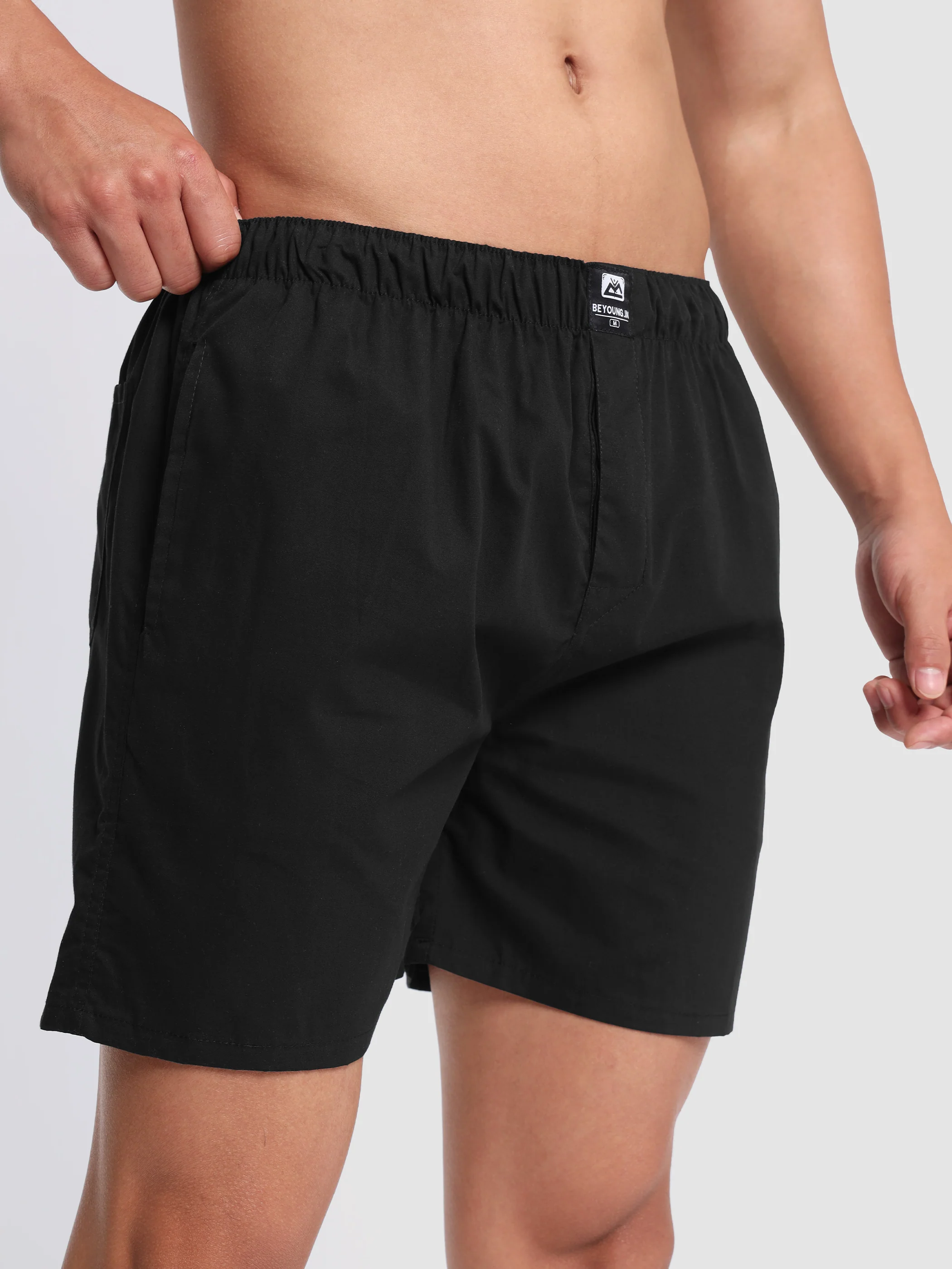 Plain Black Mens Boxer - Image 7