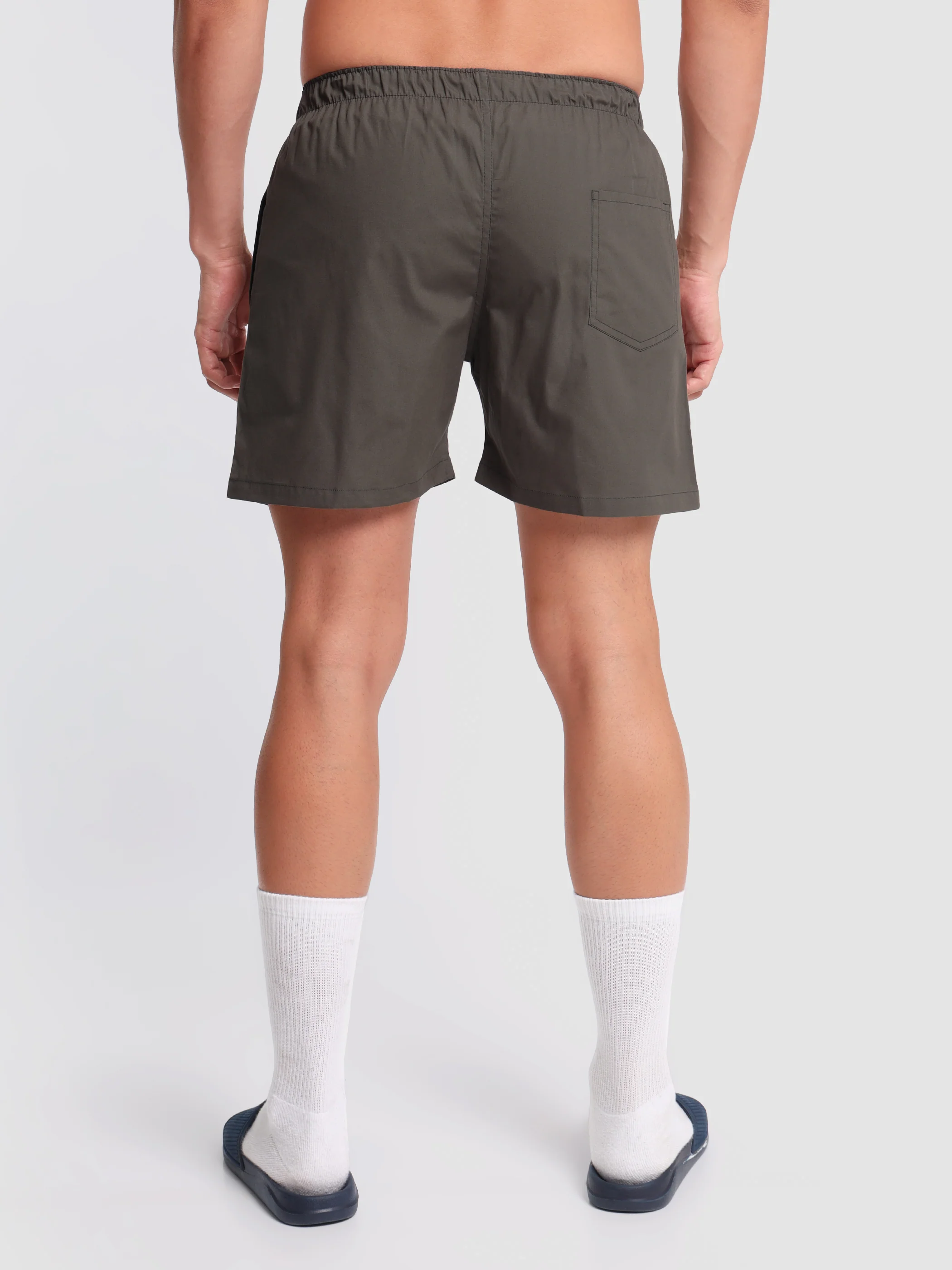 Plain Grizzle Grey Mens Boxer - Image 3