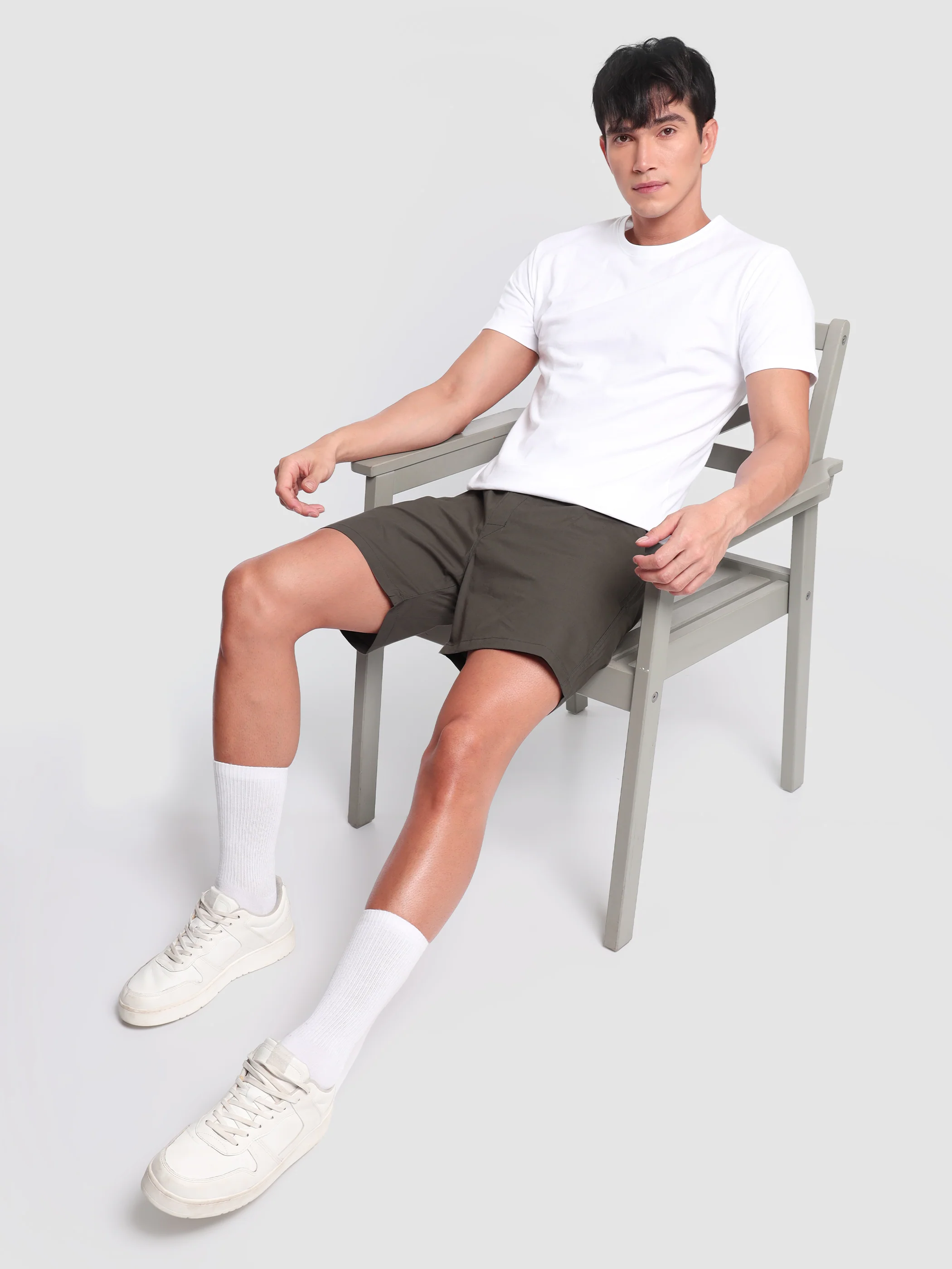 Plain Grizzle Grey Mens Boxer - Image 5