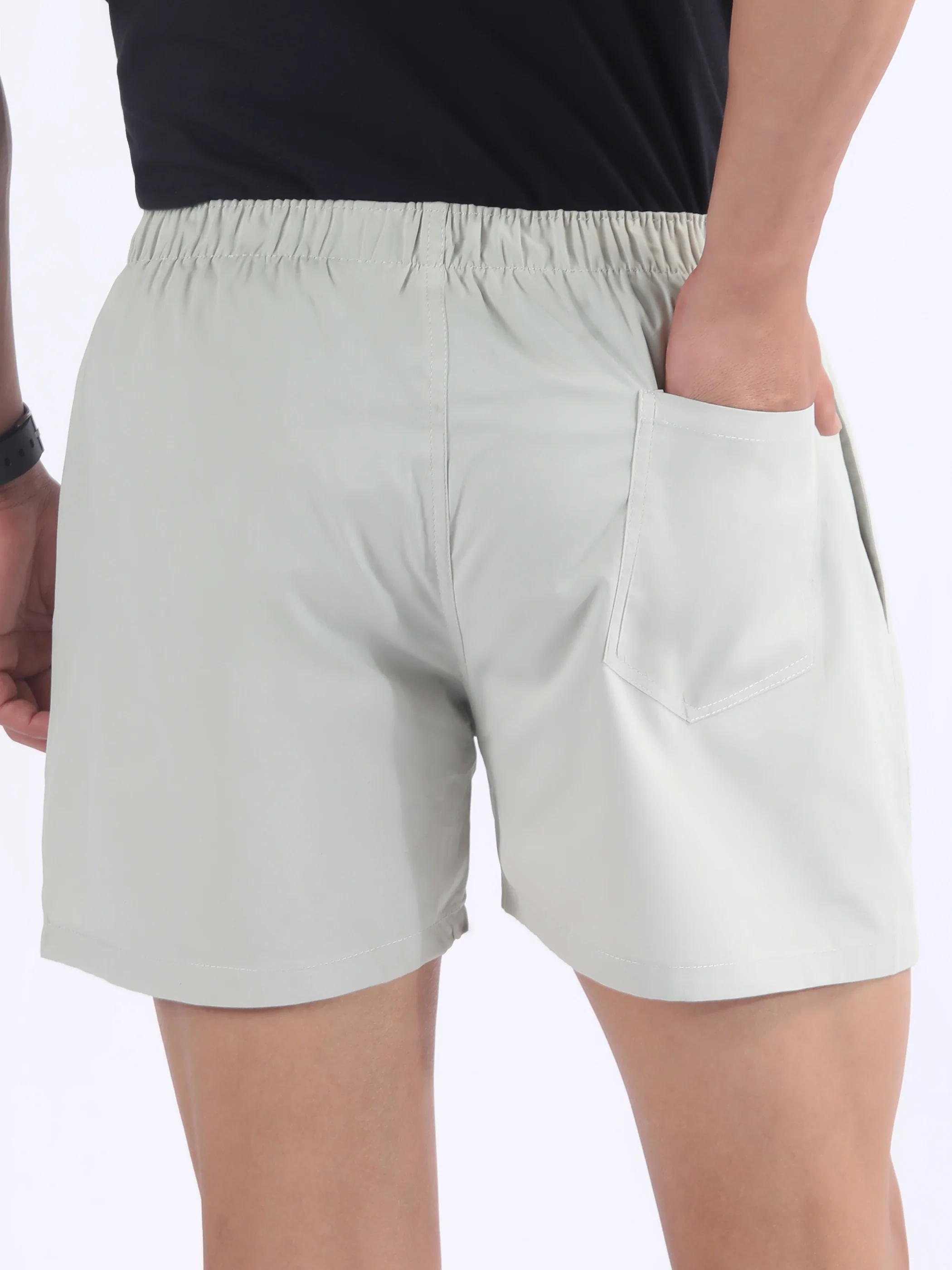 Plain Light Grey Mens Boxer - Image 5