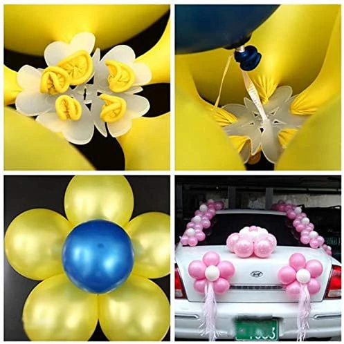Plastic Flower Shape Balloon Clips (Pack of 10) - Image 3