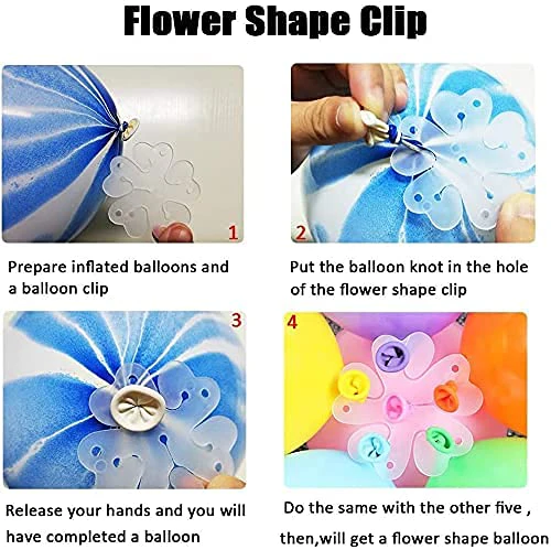 Plastic Flower Shape Balloon Clips (Pack of 10) - Image 8