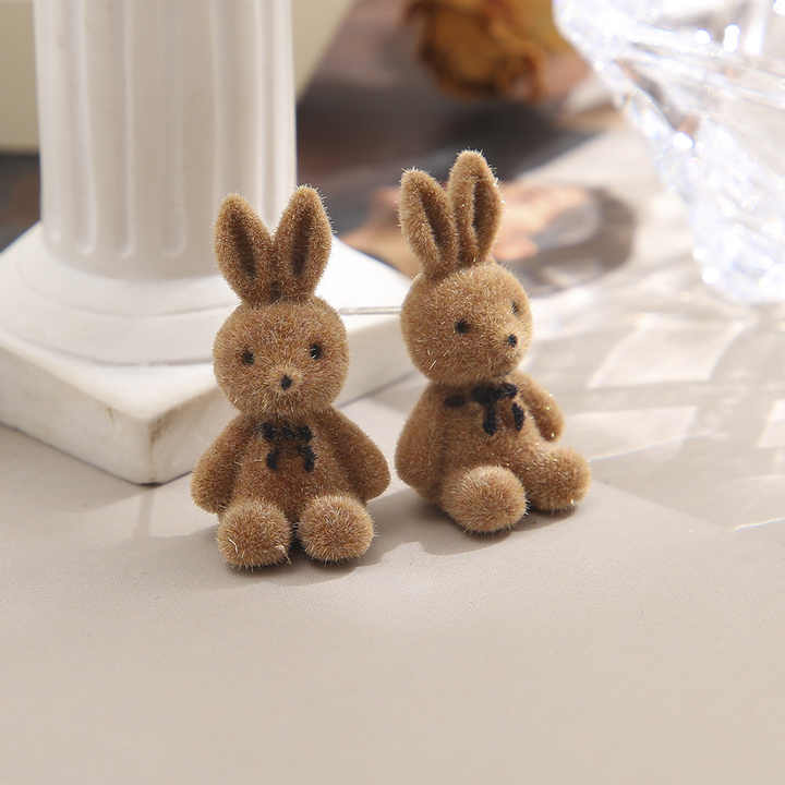 Playful Bunny Studs Brown Stud Earring - Image 3