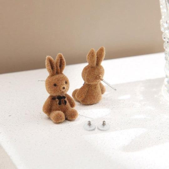 Playful Bunny Studs Brown Stud Earring - Image 5
