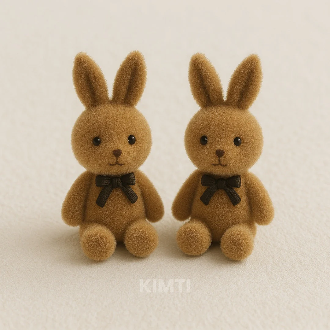 Playful Bunny Studs Brown Stud Earring - Image 7