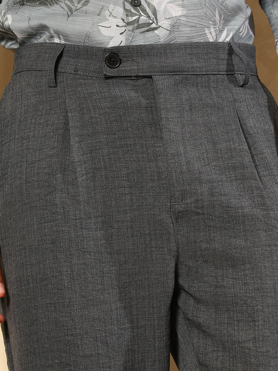 Pleated-Dobby Tailored Trousers - Image 7