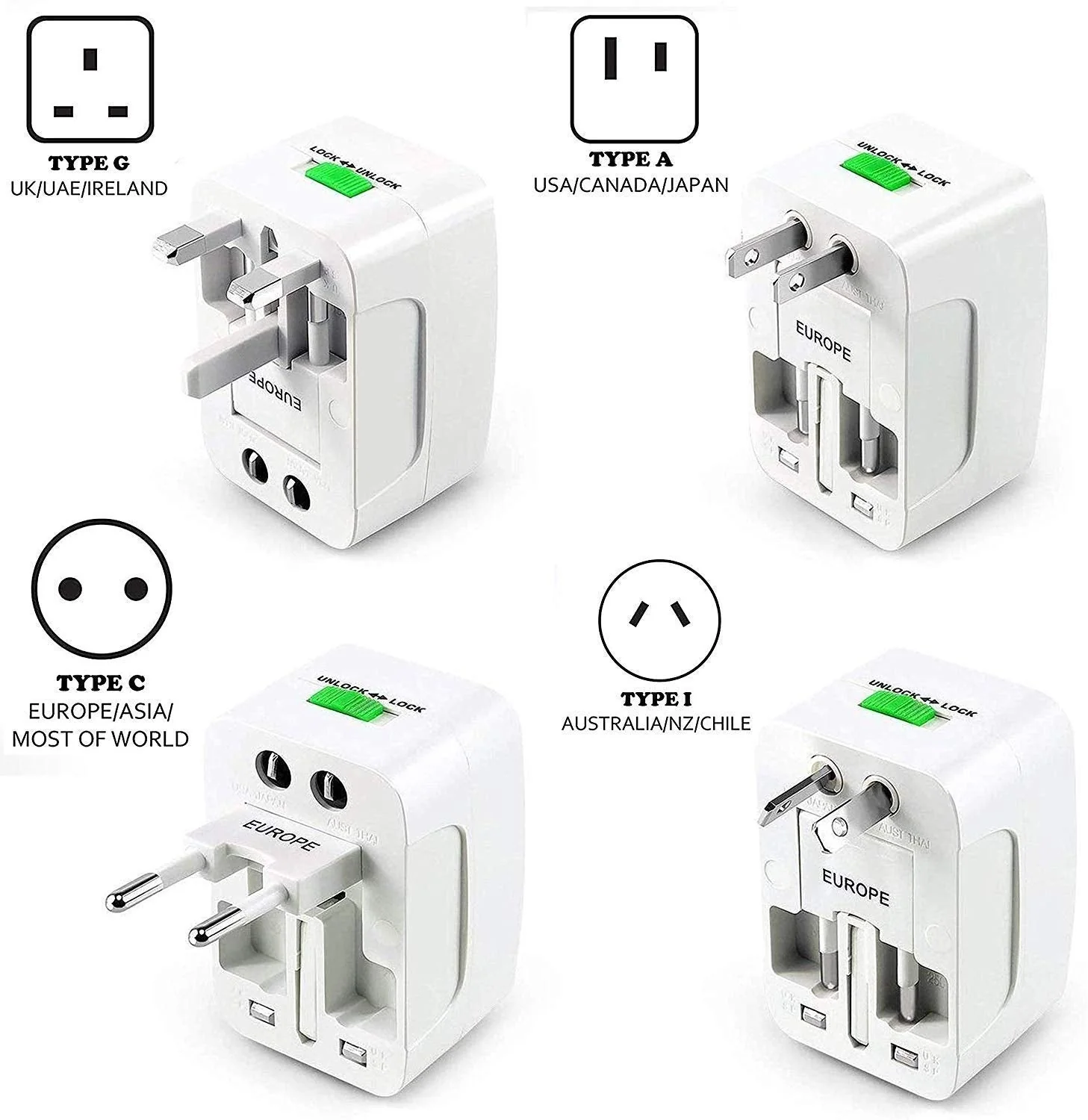PluGo: Universal Travel Adapter with USB, All-in-One International Plug Adapter for Charging & Appliances Compact Worldwide Adapter for Travel - Image 10