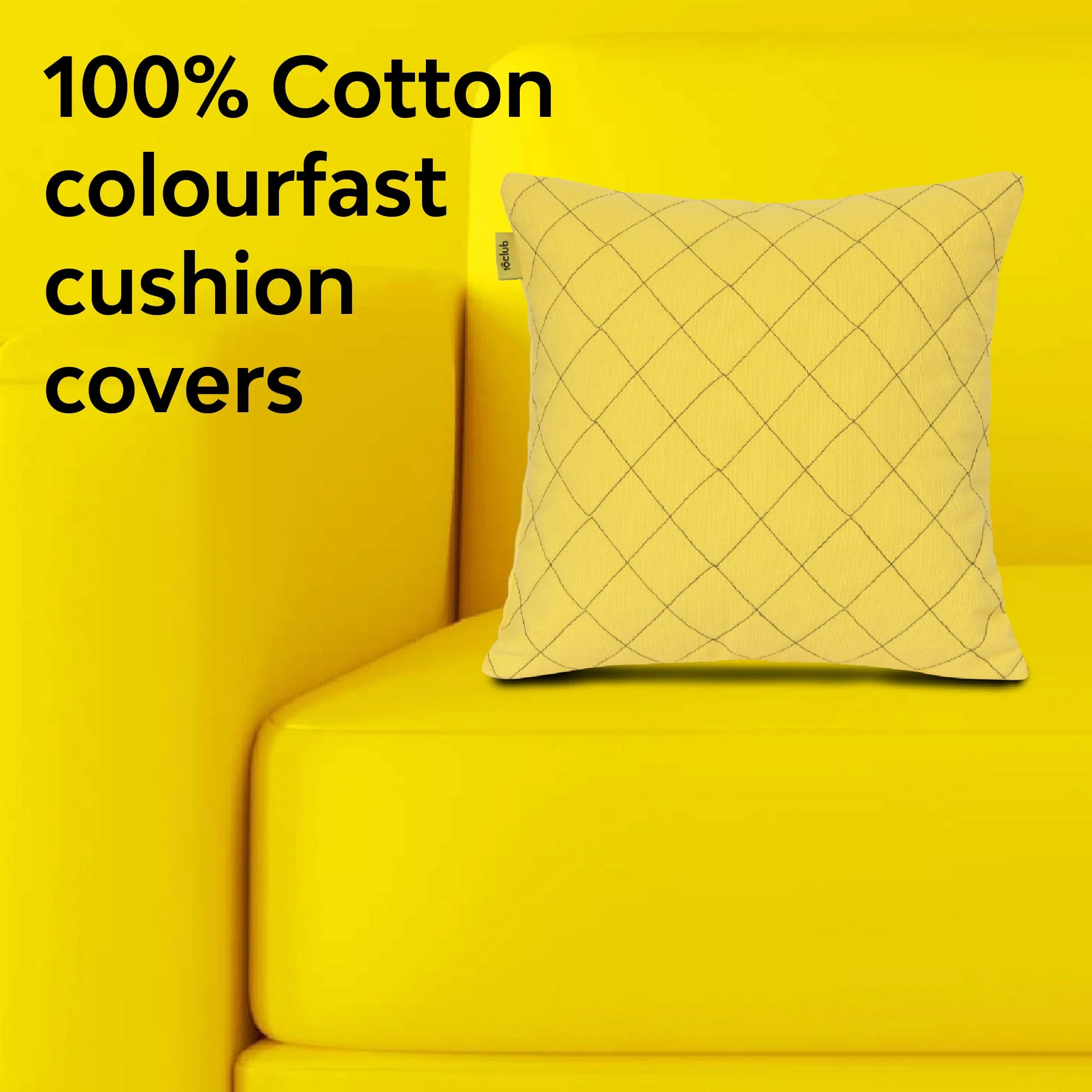 Plush Quilted Cushion Cover | Large | Set Of 2 | 18X18 Inches - Image 23