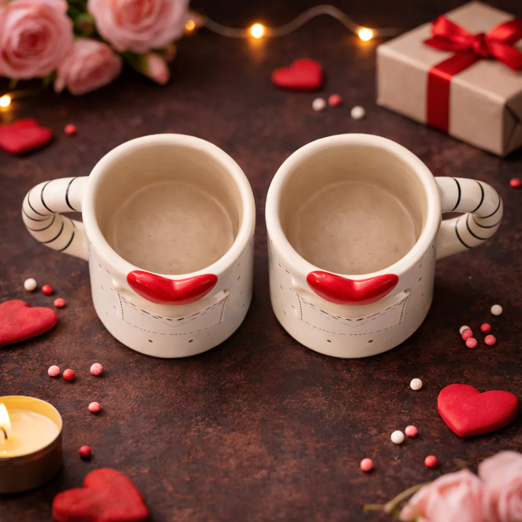 Pocket Heart Coffee Mugs | Set of 2 - Image 2