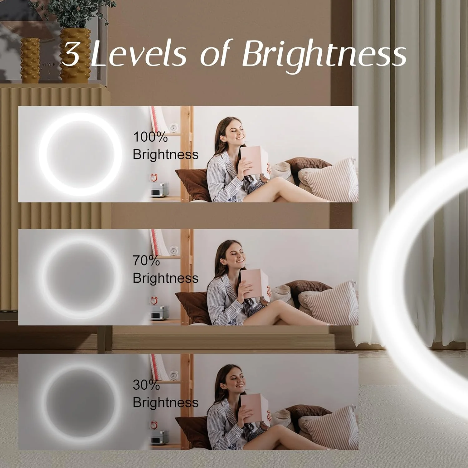 PocketGlow: LED Pocket Compact Mirror with 1X/3X Magnification, USB Rechargeable Mini Makeup Mirror for Purse, Travel & Daily Use - Image 4
