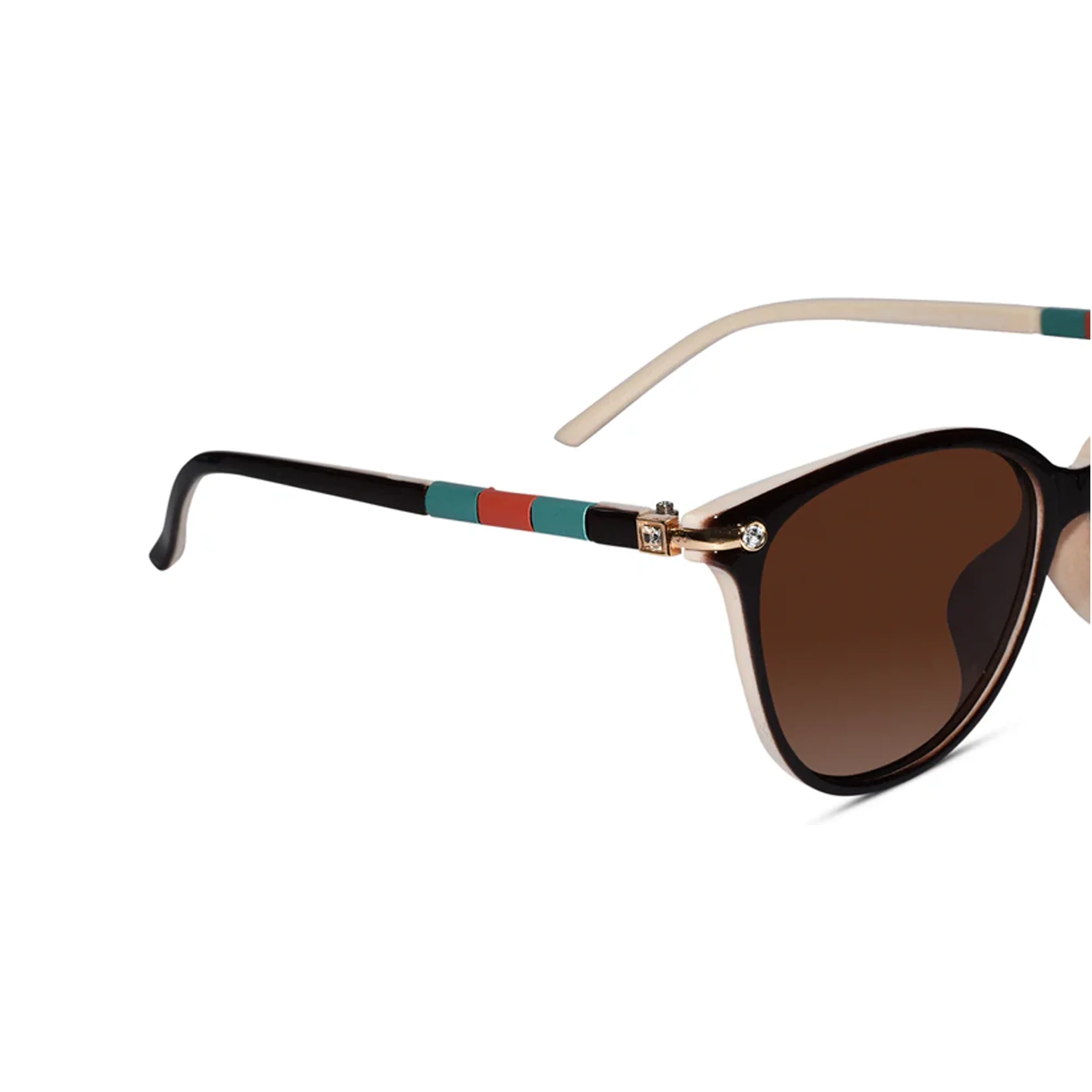 Polarized Cat eye Brown Sunglasses For Women - Image 3