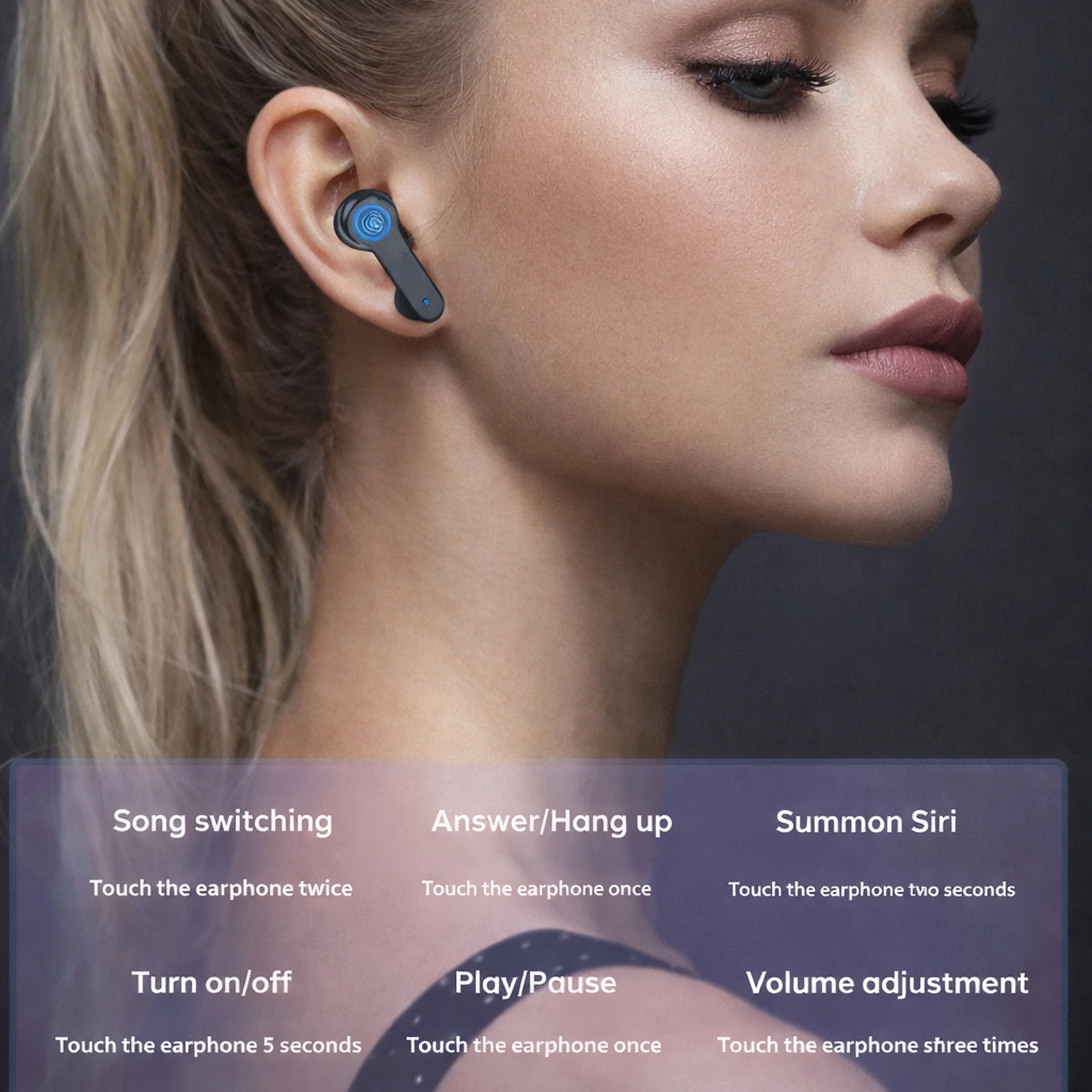 PopX | TWS Wireless Earbuds | Deep Bass | BT 5.3 | Touch Controls | LED Display Case | Type-C Fast Charging | Up to 40H Playtime - ZOM - Image 3