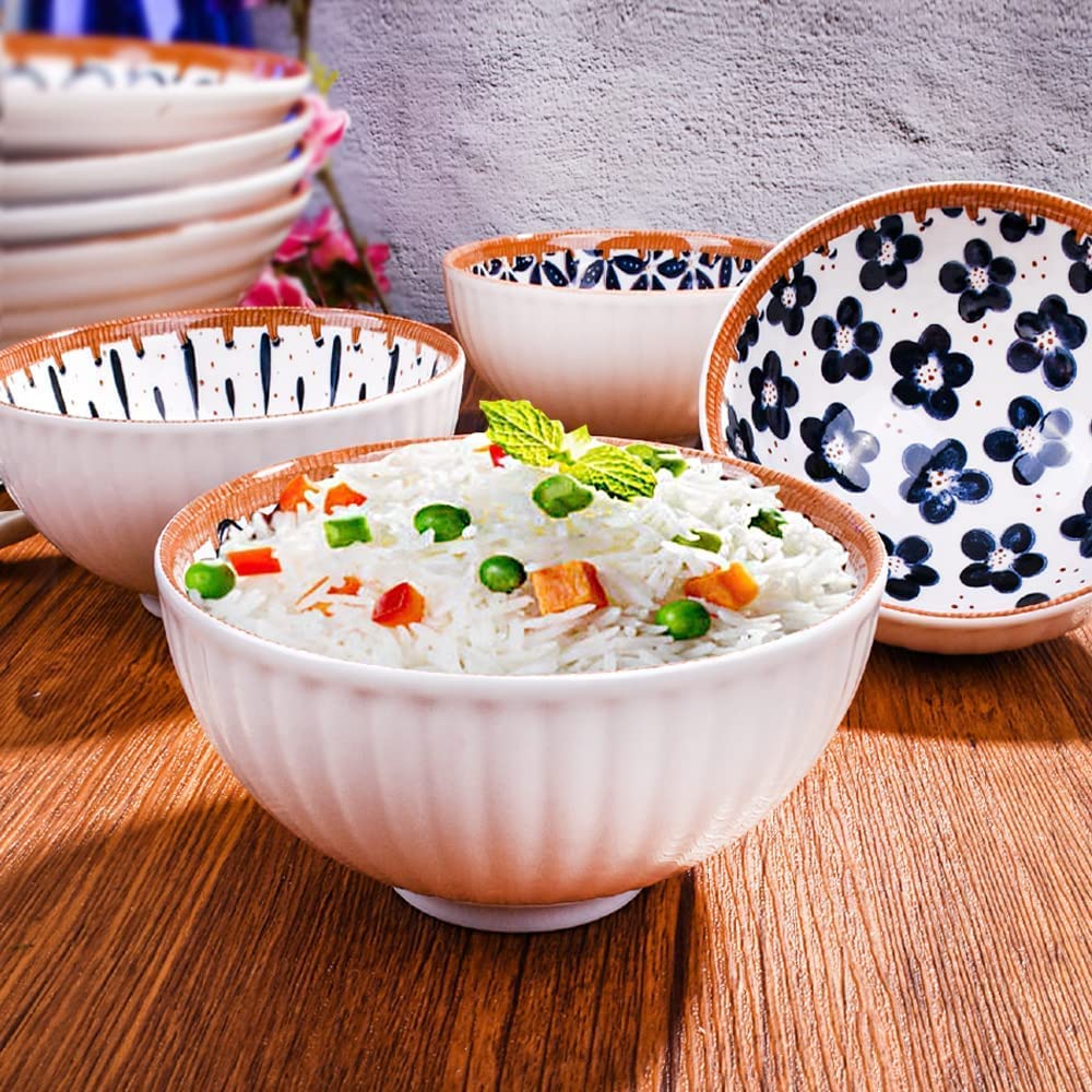 Porcelain Bowls Set, 300 ML Serving Bowls Oven Safe for Dining (4 -Piece) - Image 6