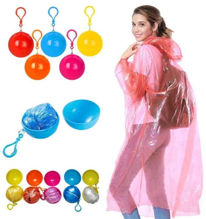 Portable Ball Raincoat with Keychain Case - Image 2