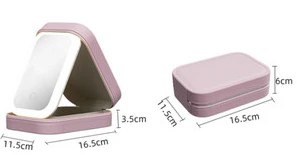 Portable Cosmetic Organizer With LED Mirror - Image 9