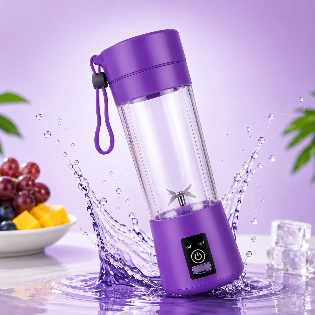 Multi Blade Mini Juicer & Smoothie Maker – 380ML USB Rechargeable | Shakes, Juice & Protein | Lightweight for Travel | Assorted Colours - Image 6