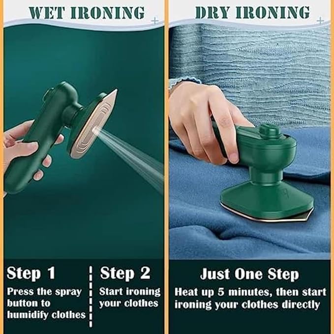 Portable Handheld Steam Iron Machine for Clothes | Mini Travel Garment Steamer | Wet &amp; Dry Ironing | Wrinkle Remover for Home &amp; Travel - Image 5