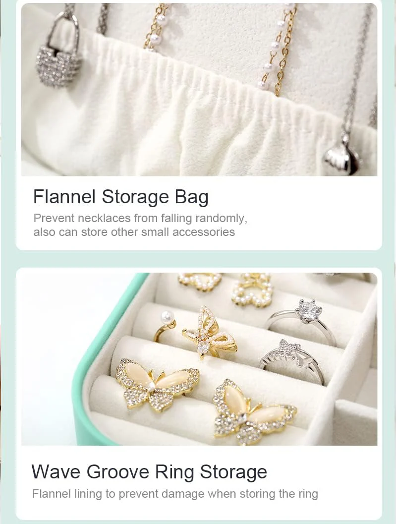 Portable Jewelry Organizer Box for Women – Travel Case for Rings, Earrings & Necklaces (Any Random Colour) - Image 4