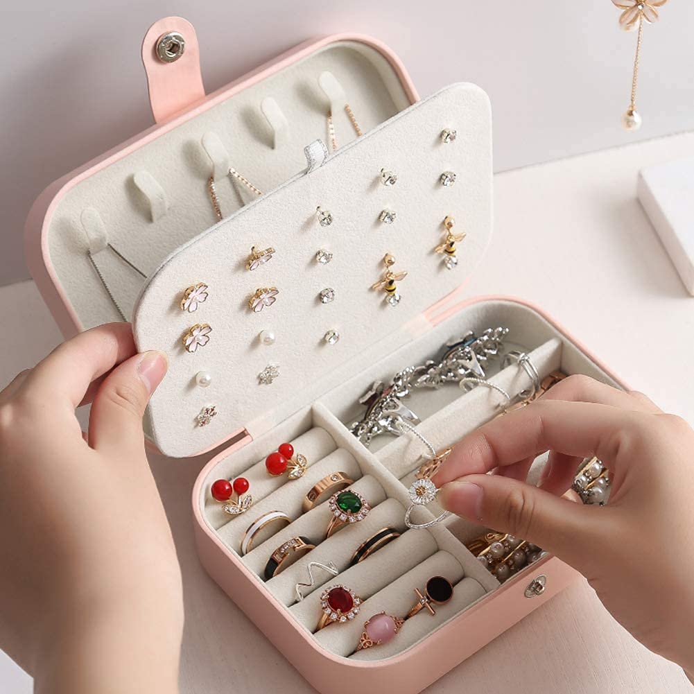 Portable Jewelry Organizer Box for Women – Travel Case for Rings, Earrings & Necklaces (Any Random Colour) - Image 9