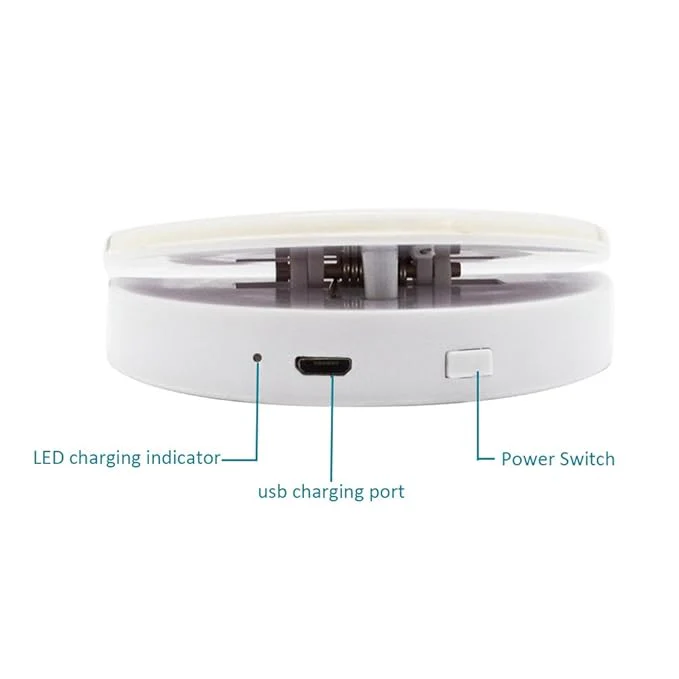 Portable LED Selfie Ring Light Glow-In-The-Dark Selfie Light Clip-On Ring Light For iPhone 1pc - Image 4
