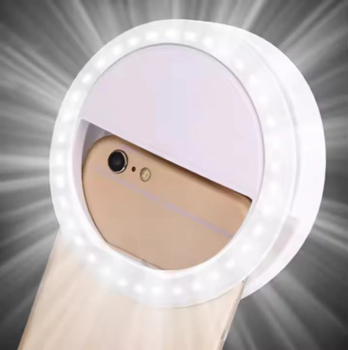 Portable LED Selfie Ring Light Glow-In-The-Dark Selfie Light Clip-On Ring Light For iPhone 1pc - Image 5