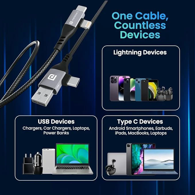 Portronics Konnect Multi 4 in 1 Fast Charging Cable - Pro - Image 3