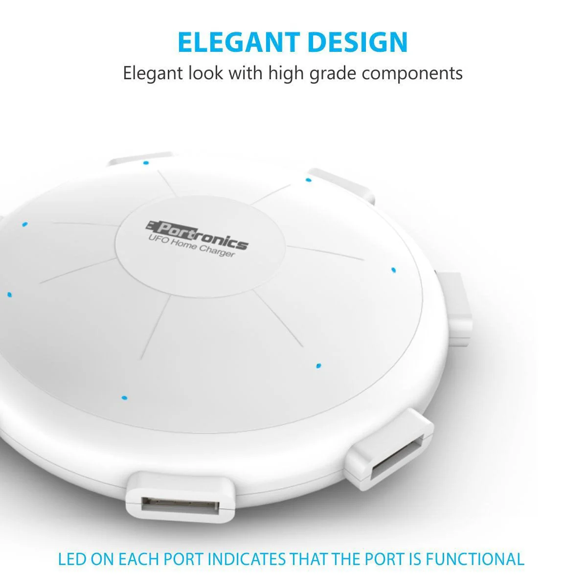 Portronics UFO Multi Device Charging Station - 6 Port USB 8A - Image 2