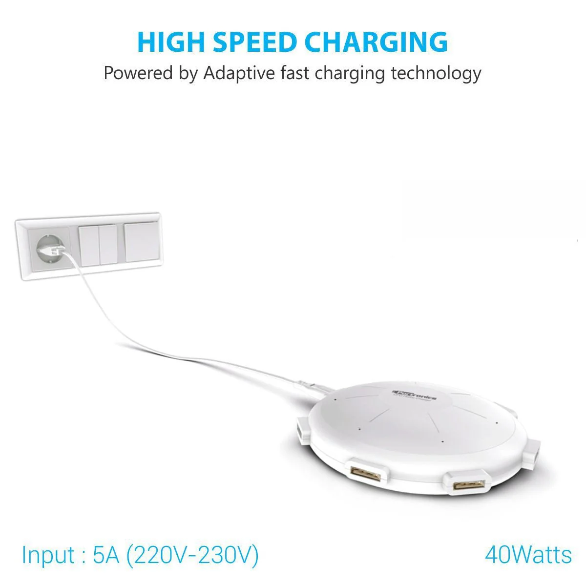 Portronics UFO Multi Device Charging Station - 6 Port USB 8A - Image 3