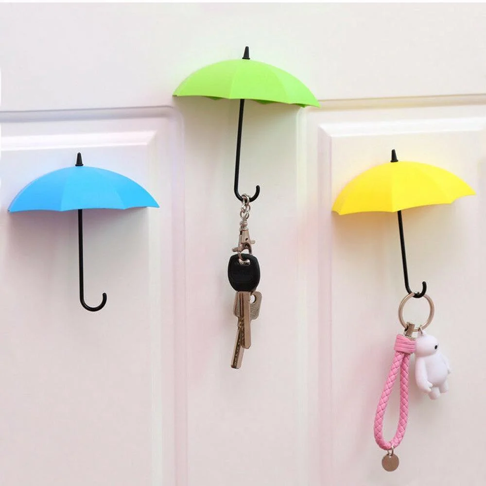 Pour: 6-Piece Umbrella Wall Hooks & Catchers for Keys, Hats & Multipurpose Hanging - Image 2