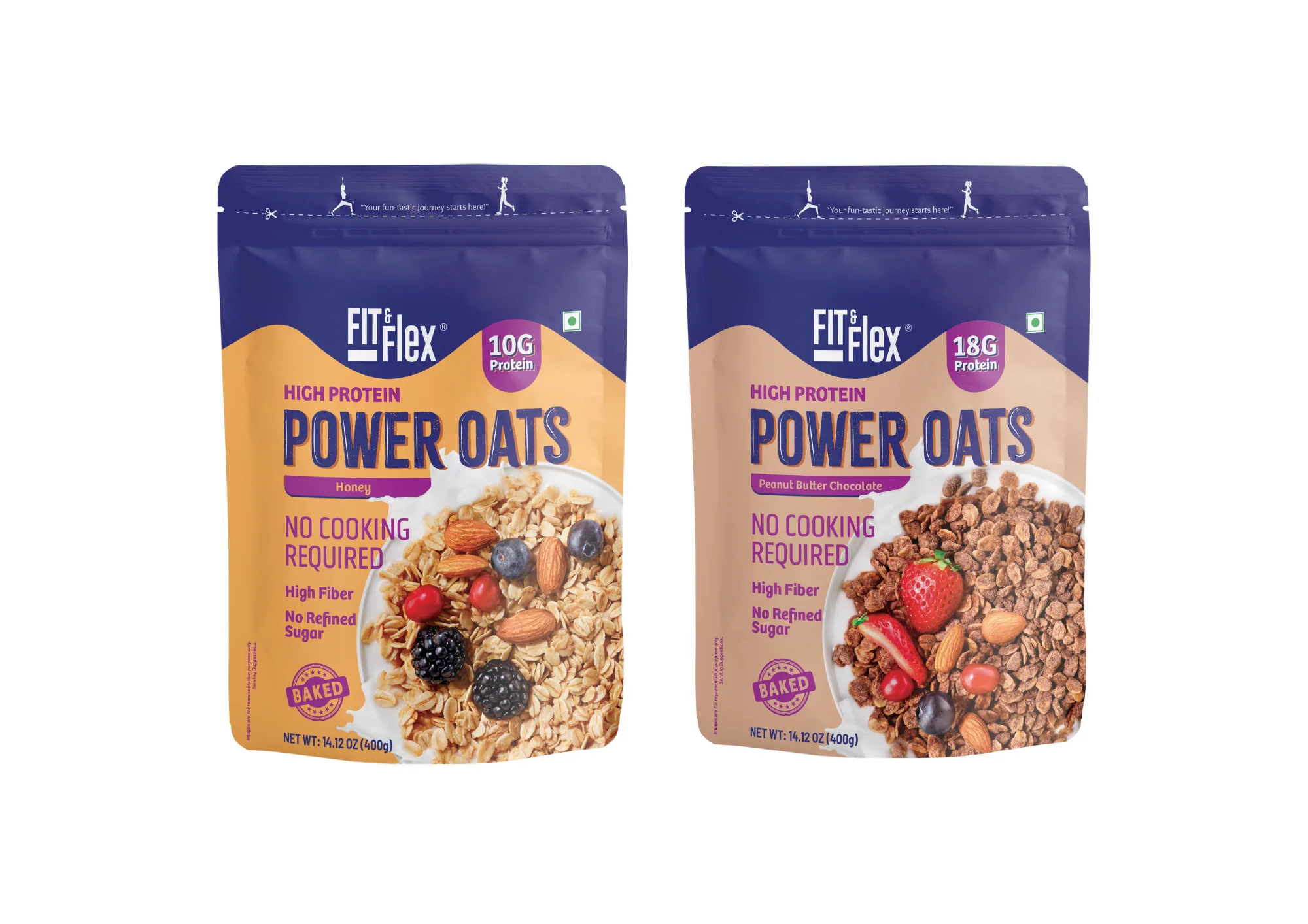 Power Oats | Peanut Butter Chocolate Flavor | No Cooking Required - Ready To Eat | 0 Added Sugar - Image 8