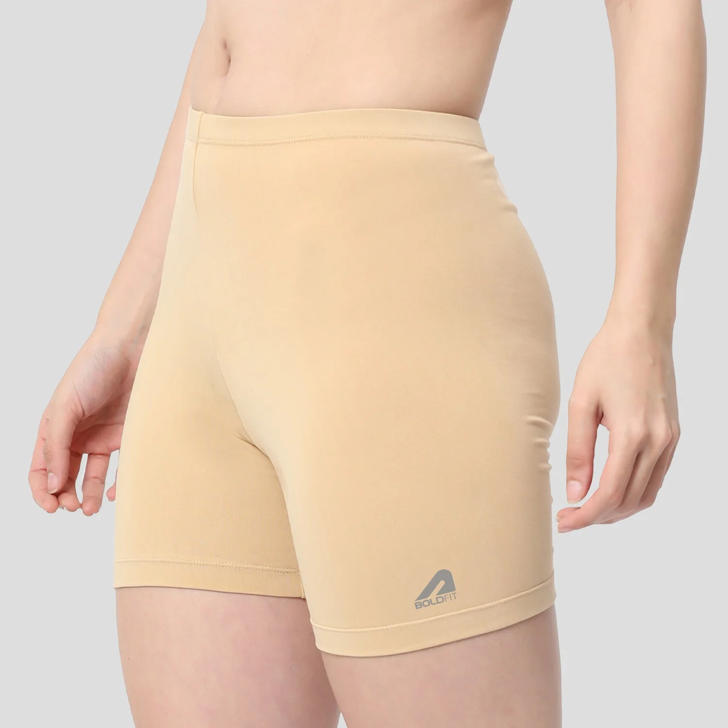 PowerMove Womens Active Shorts - Beige - Image 2