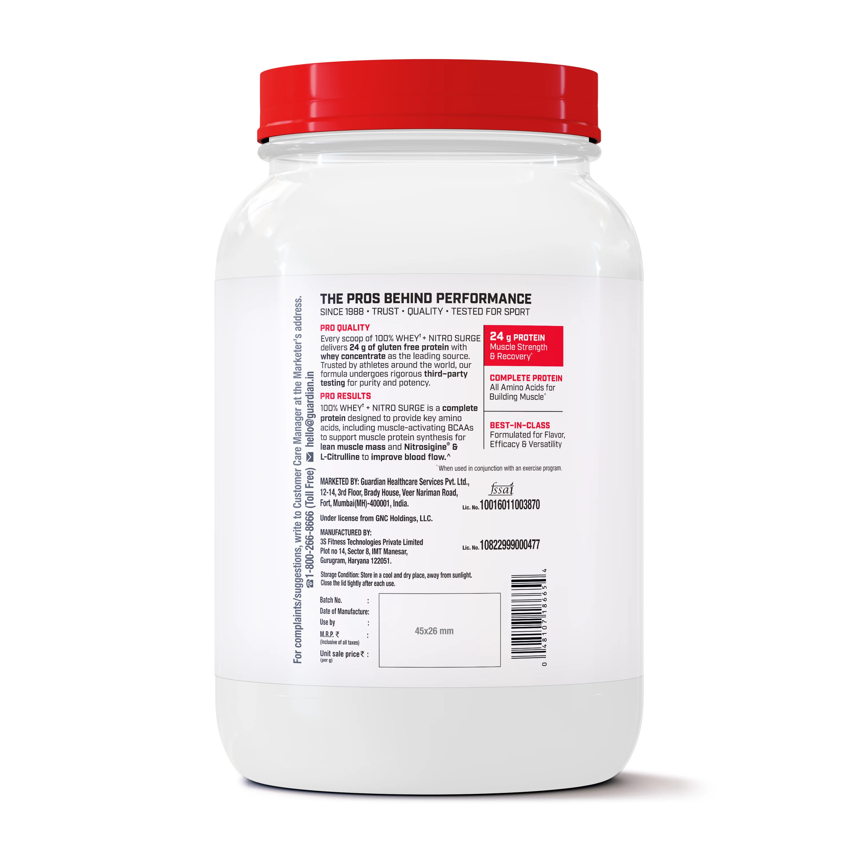 PP 100% Whey Nitro Surge – Chocolate 2 lbs - Image 2