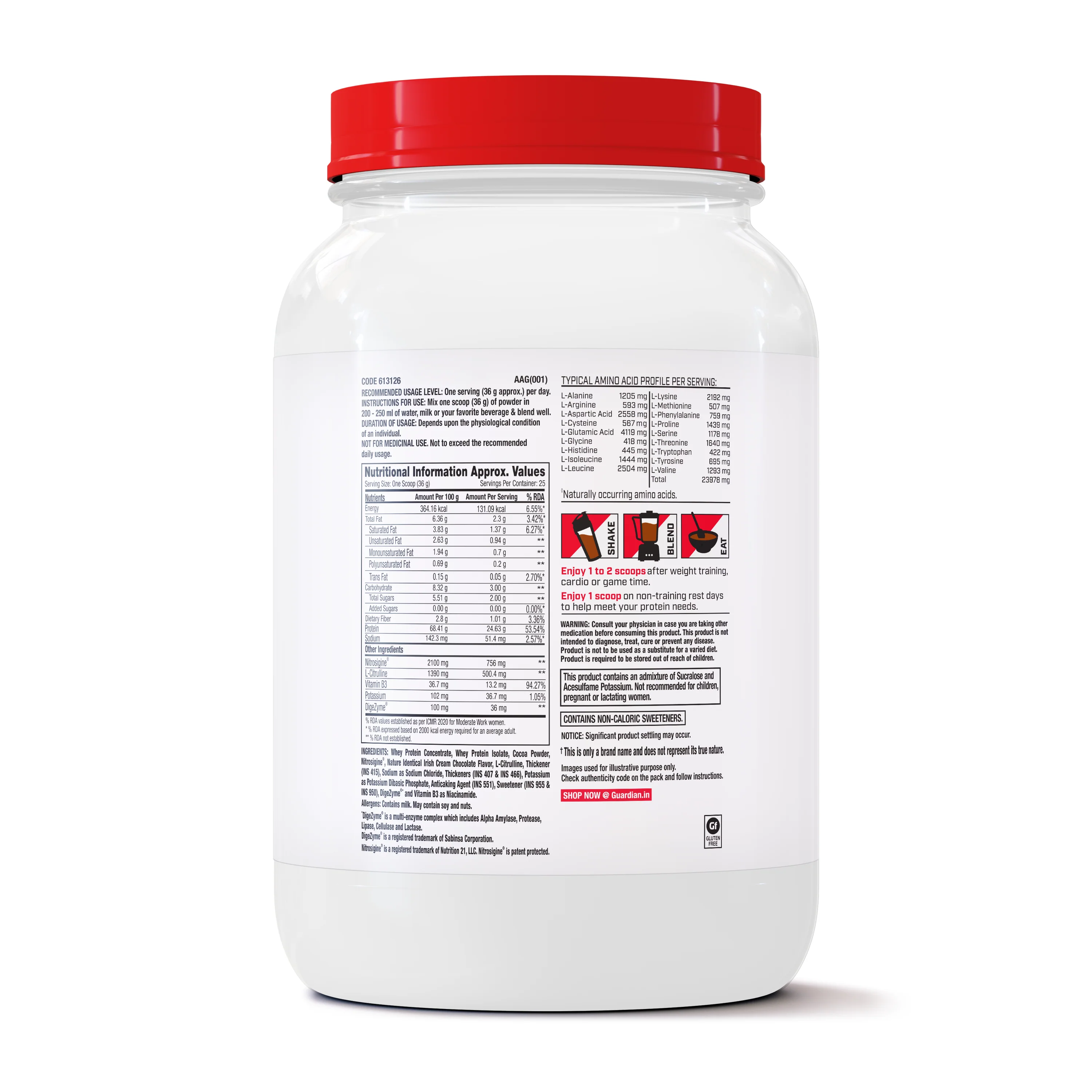 PP 100% Whey Nitro Surge – Chocolate 2 lbs - Image 3