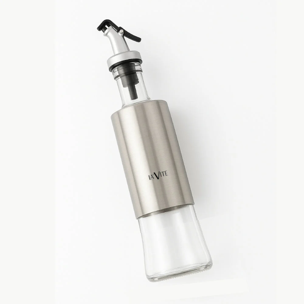 Premium 500ml Oil Dispenser Bottle – Stainless Steel & Food Grade Glass | Leakproof Spout | Modern Kitchen Accessory - Image 2