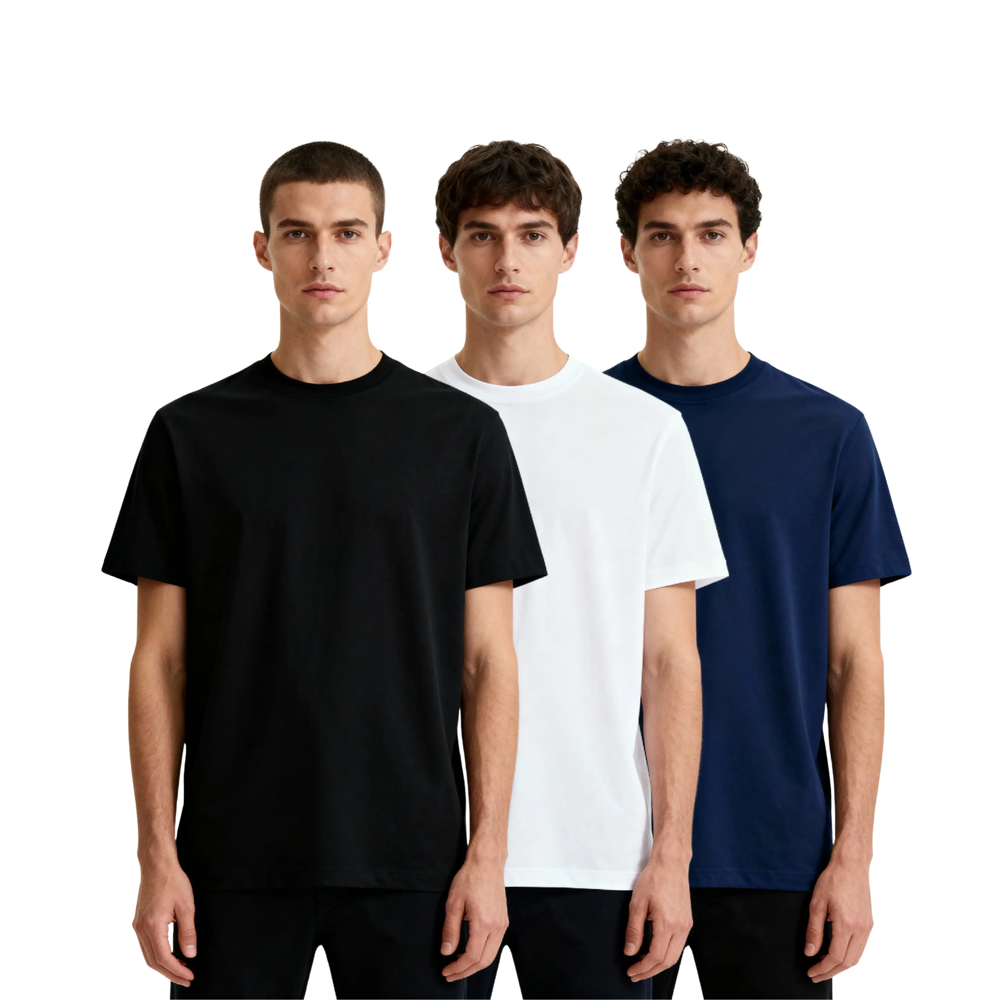Premium Cotton Round Neck T-Shirt (Pack of 3) | 100% Cotton Round-Neck Tshirt | Plain Premium Tshirt | Festive Limited Sale