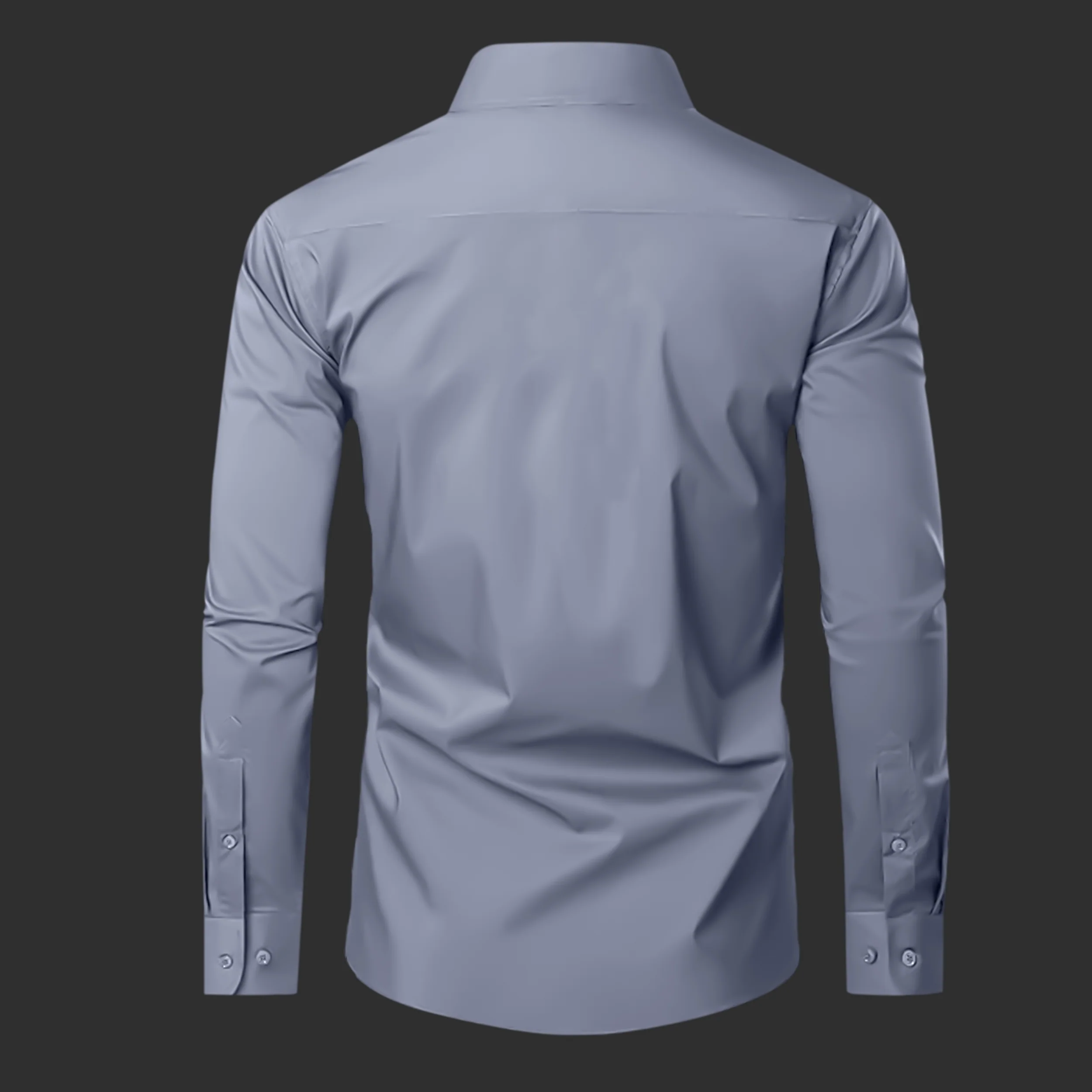 Premium Cotton Solid Shirt for Man (Dark Grey) - Image 3