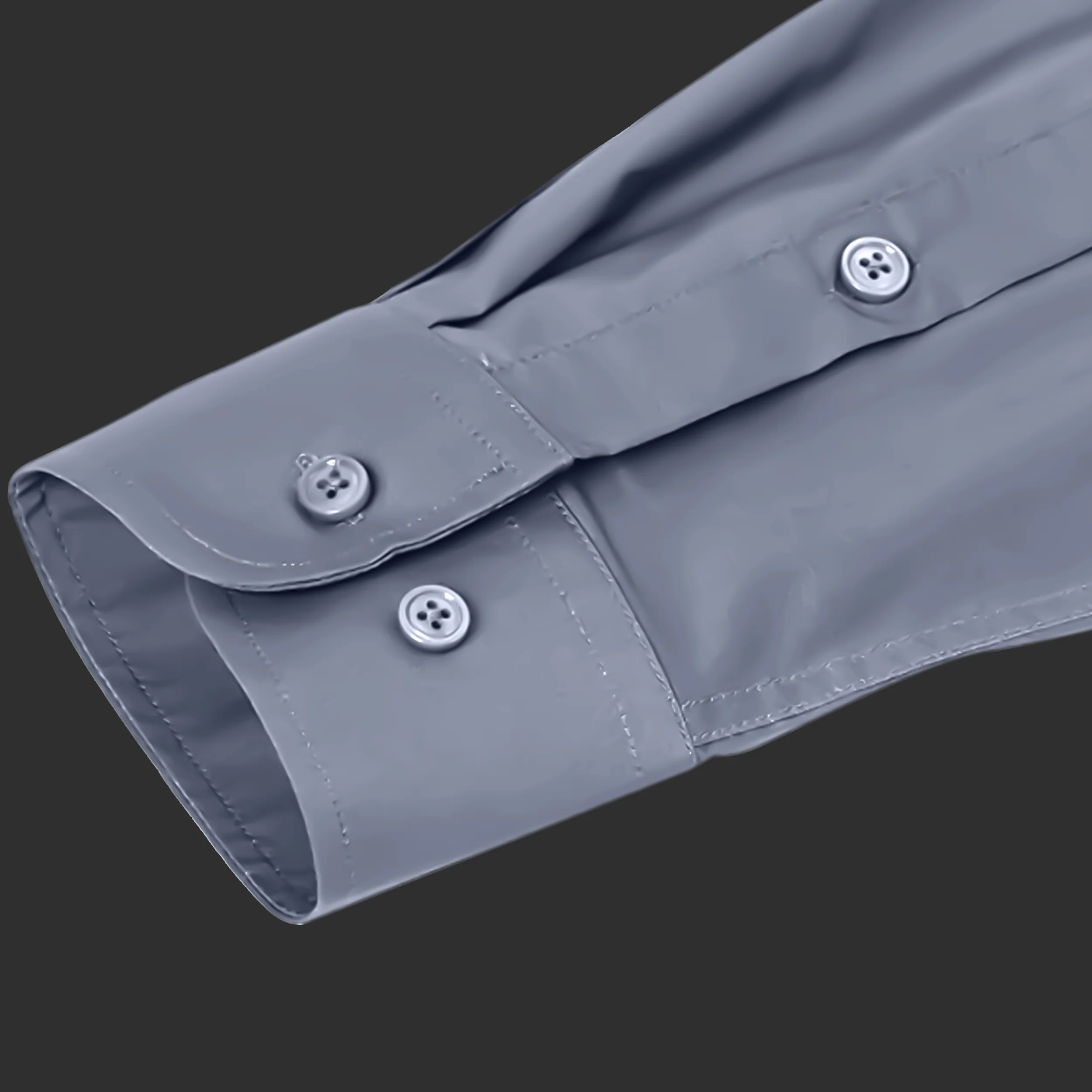 Premium Cotton Solid Shirt for Man (Dark Grey) - Image 5