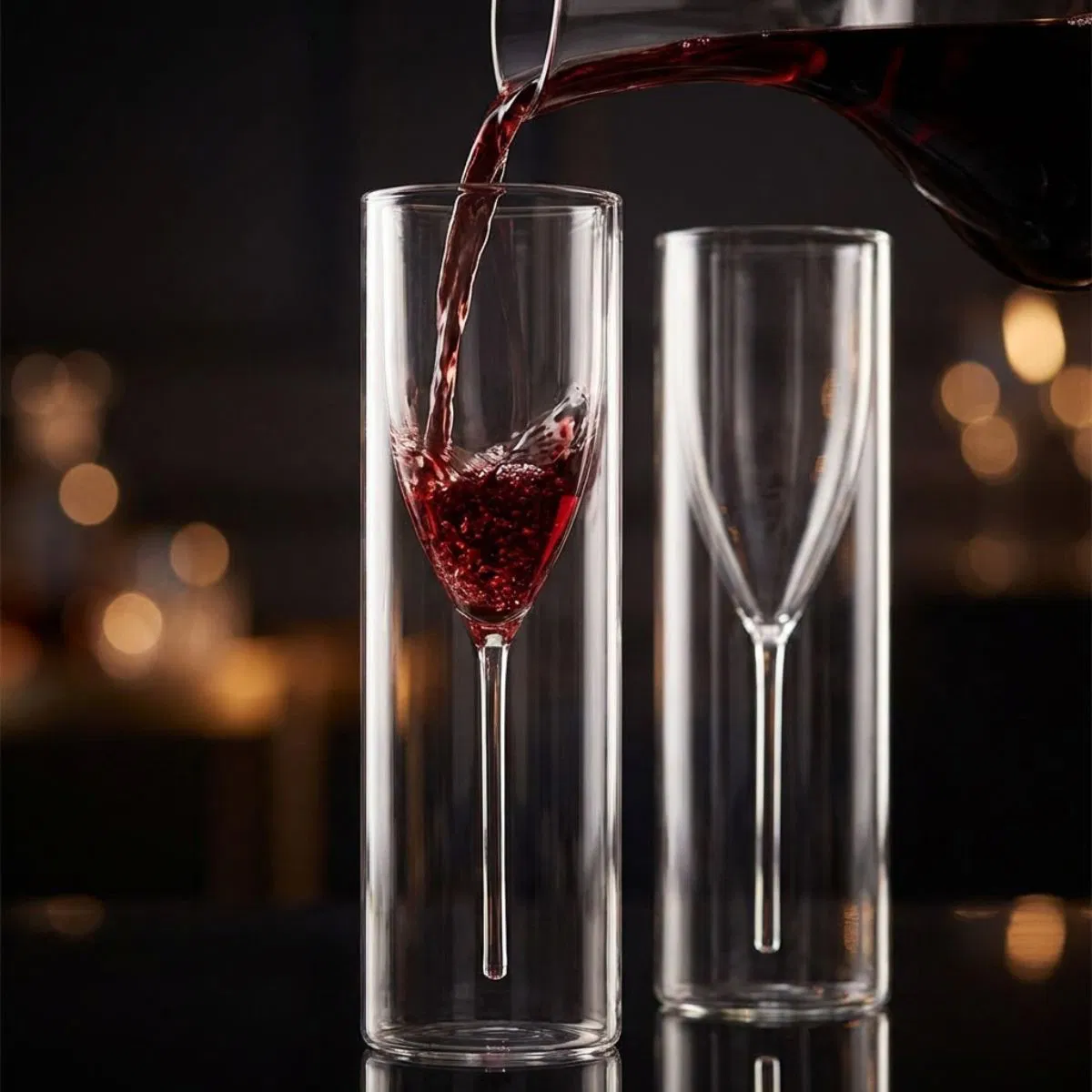 Premium Double-Wall Floating Champagne Glass Set of 2 Elegant Flutes - Image 5