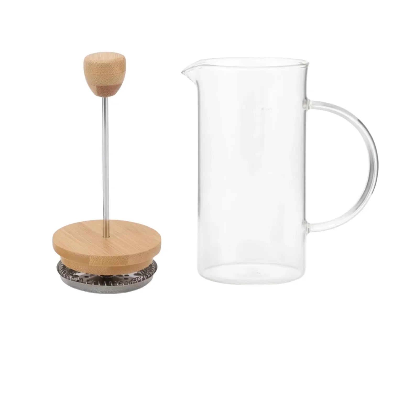 Premium French Press Coffee Maker 600 ml | Borosilicate Glass Coffee & Tea Maker with Bamboo Lid | Stainless Steel Filter | Manual Coffee Brewer for Hot & Cold Brew - Image 2