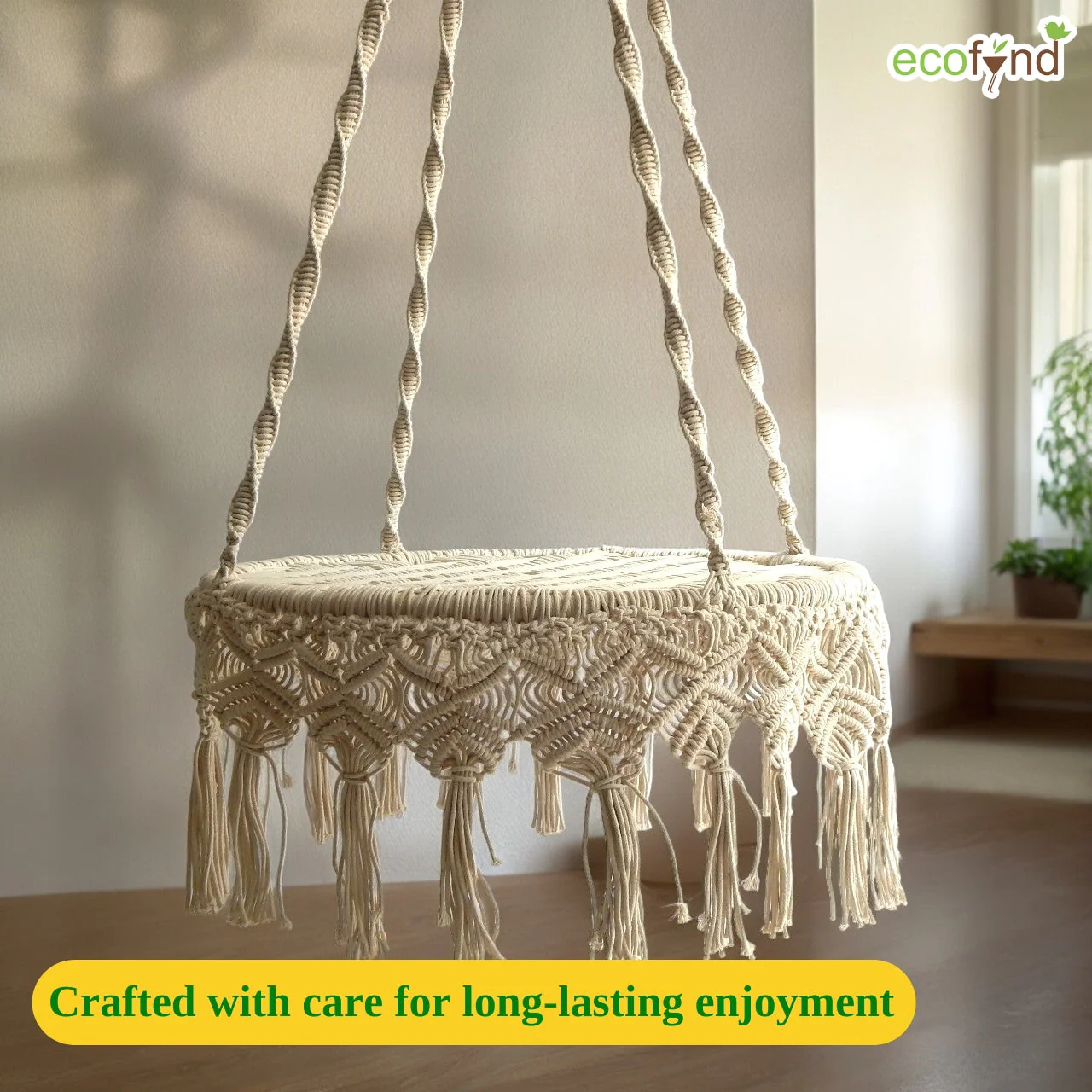Premium Luxury Macrame Swing Hammock – Boho Hanging Chair - Image 4