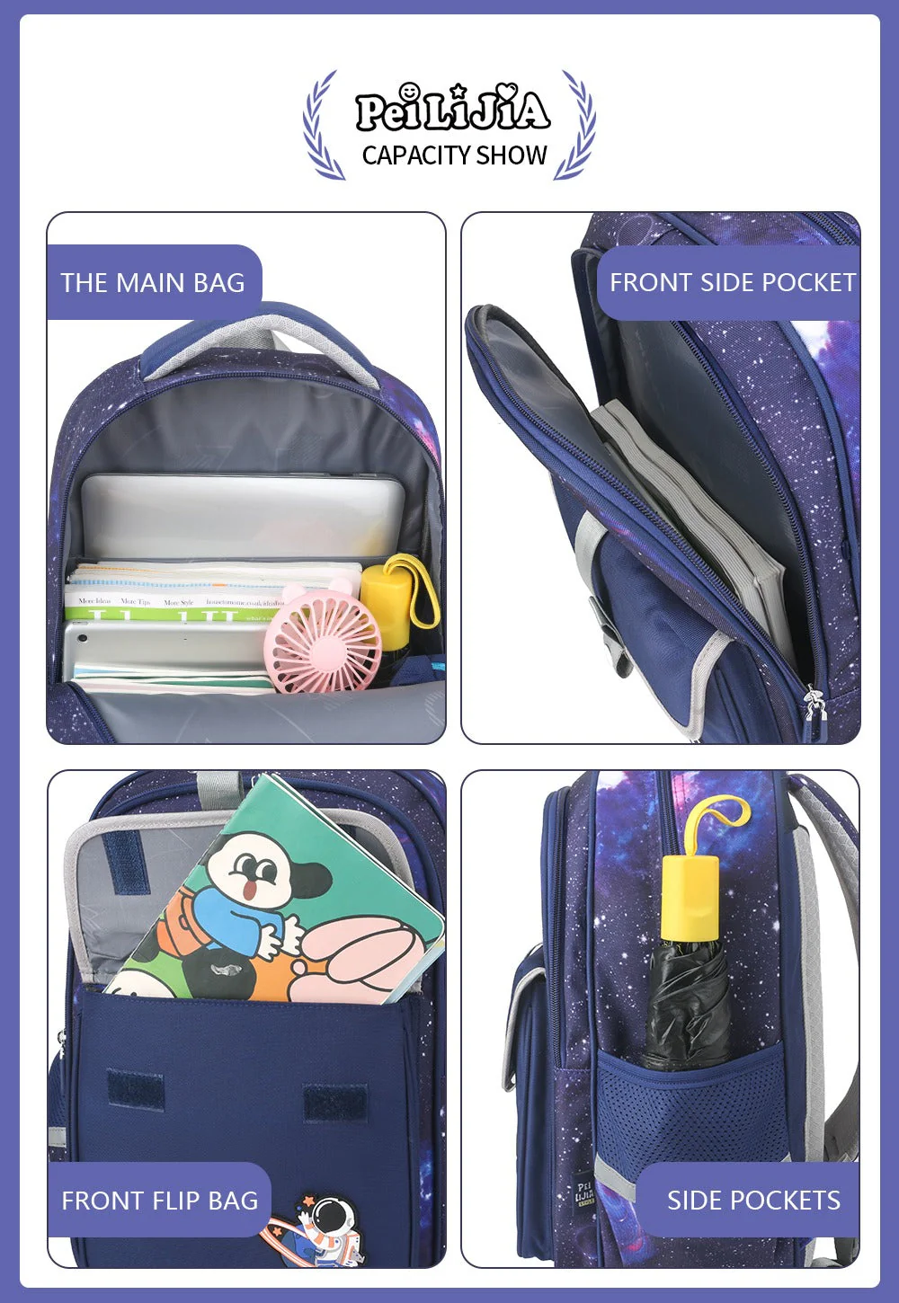 Premium Quality Large Capacity Space printed Bag For School Student - Image 7