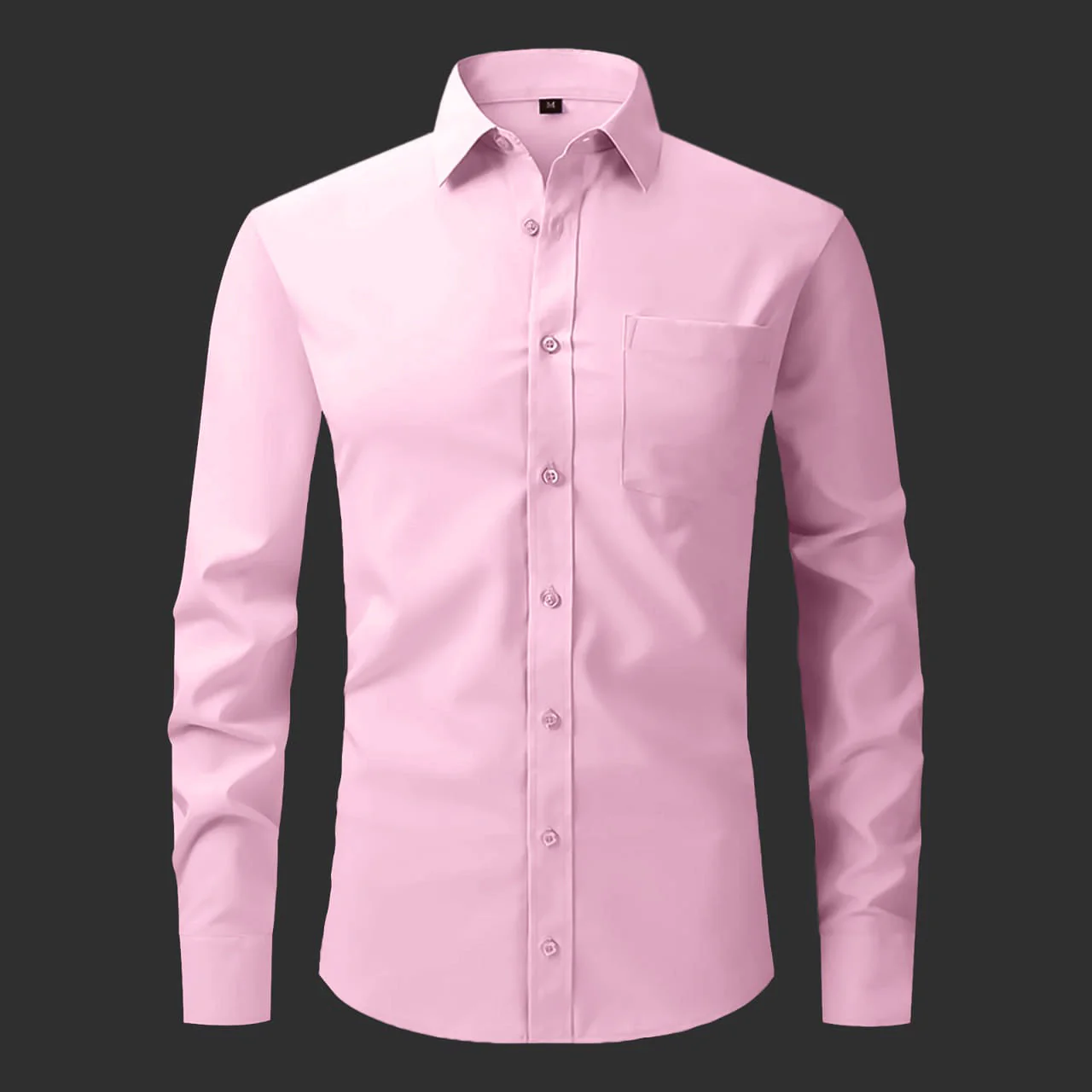 Premium Satin Solid Shirt for Man (Light Pink) - Image 2