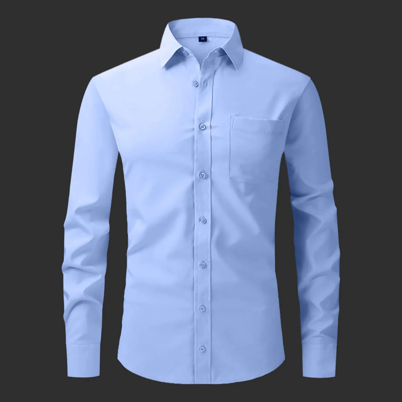 Premium Satin Solid Shirt for Man (Sky Blue) - Image 2