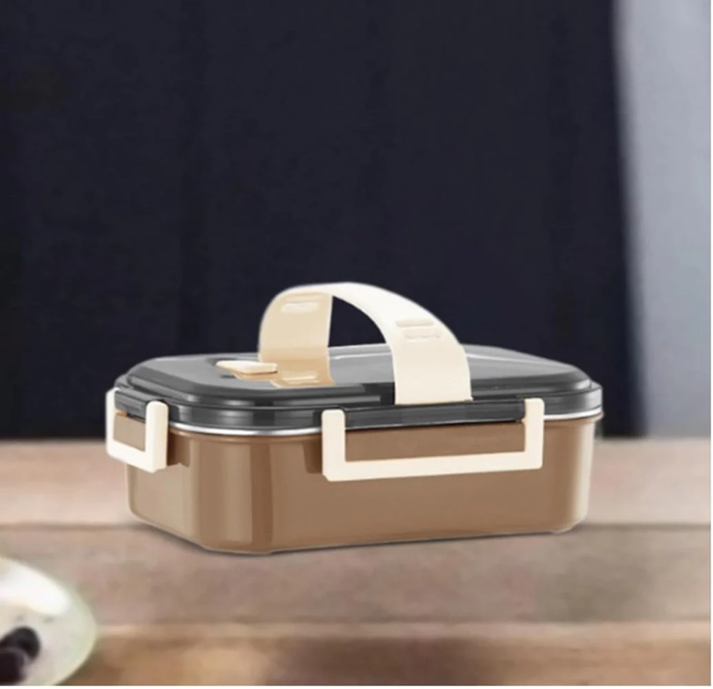 Premium Stainless Steel Double Layer Lunch Box – 700ml | Leakproof, Microwave-Safe, Stylish - Image 5
